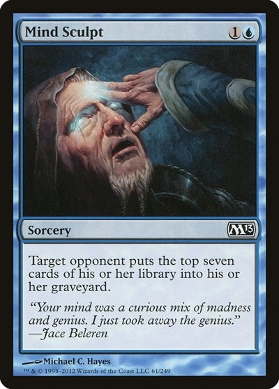 Mind Sculpt (M13) #61 Common (Moderately Played) Magic 2013 (M13) Magic: The Gathering: 2012