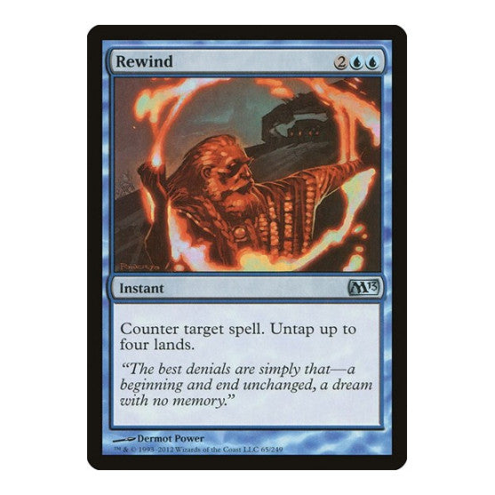 Rewind (M13) #65 Uncommon (Heavily Played) Magic 2013 (M13) Magic: The Gathering: 2012