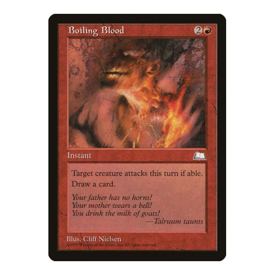 Boiling Blood (WTH) #92 Common (Lightly Played) Weatherlight Magic: The Gathering: 1997