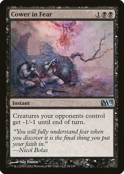 Cower in Fear (M13) #84 Uncommon (Near Mint) Magic 2013 (M13) Magic: The Gathering: 2012