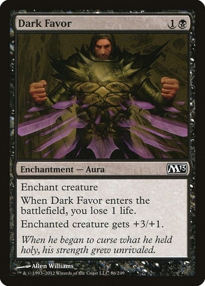 Dark Favor (M13) #86 Common (Moderately Played) Magic 2013 (M13) Magic: The Gathering: 2012