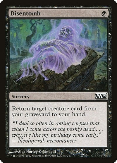 Disentomb (M13) #89 Common Magic 2013 (M13) Magic: The Gathering: 2012