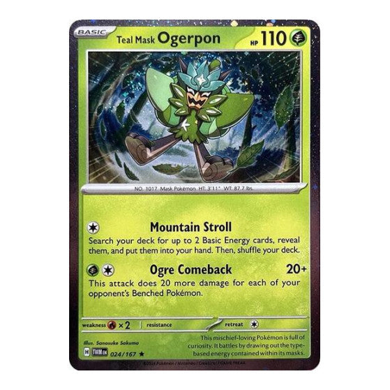 Teal Mask Ogerpon - 024/167 (Cosmos Holo) (MCAP) #024/167 Promo (Holofoil Lightly Played) Miscellaneous Cards & Products Pokemon: 2026