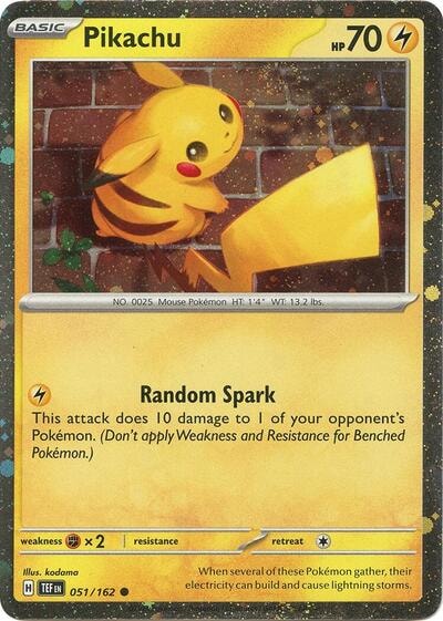 Pikachu - 051/162 (Cosmo Holo) (MCAP) #051/162 Promo (Holofoil Near Mint) Miscellaneous Cards & Products Pokemon: 2026