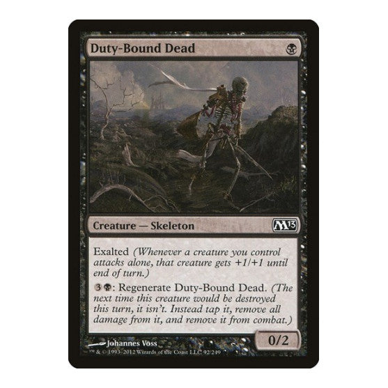 Duty Bound Dead (M13) #92 Common (Lightly Played) Magic 2013 (M13) Magic: The Gathering: 2012