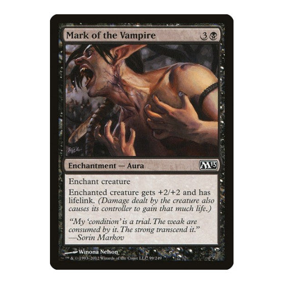 Mark of the Vampire (M13) #99 Common (Lightly Played) Magic 2013 (M13) Magic: The Gathering: 2012