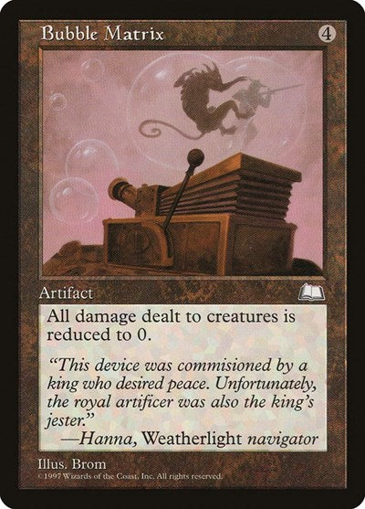 Bubble Matrix (WTH) #146 Rare (Lightly Played) Weatherlight Magic: The Gathering: 1997