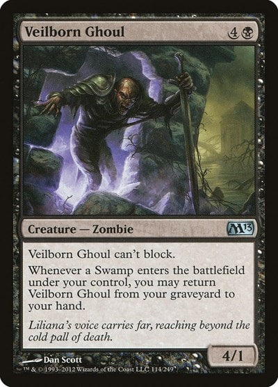 Veilborn Ghoul (M13) #114 Uncommon (Moderately Played) Magic 2013 (M13) Magic: The Gathering: 2012
