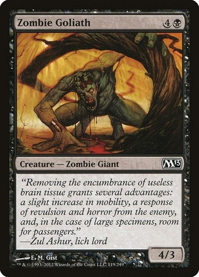 Zombie Goliath (M13) #119 Common (Moderately Played) Magic 2013 (M13) Magic: The Gathering: 2012