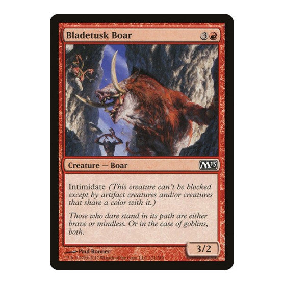 Bladetusk Boar (M13) #121 Common (Lightly Played) Magic 2013 (M13) Magic: The Gathering: 2012