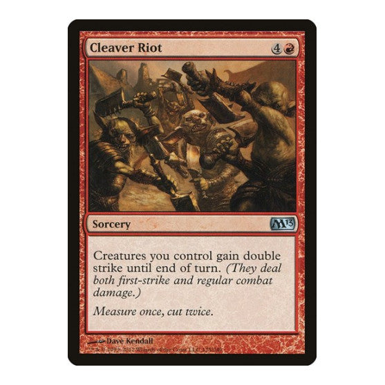 Cleaver Riot (M13) #125 Uncommon (Lightly Played) Magic 2013 (M13) Magic: The Gathering: 2012