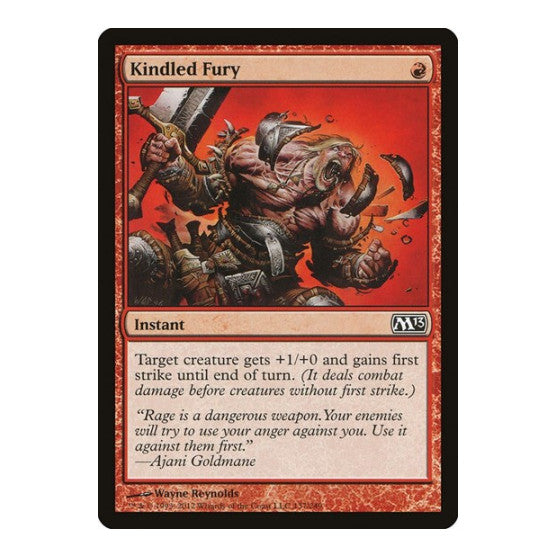 Kindled Fury (M13) #137 Common (Lightly Played) Magic 2013 (M13) Magic: The Gathering: 2012