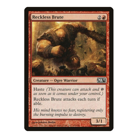 Reckless Brute (M13) #144 Common (Lightly Played) Magic 2013 (M13) Magic: The Gathering: 2012