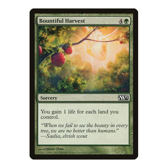 Bountiful Harvest (M13) #163 Common (Lightly Played) Magic 2013 (M13) Magic: The Gathering: 2012