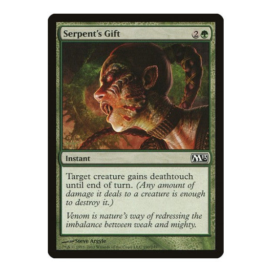 Serpents Gift (M13) #190 Common (Lightly Played) Magic 2013 (M13) Magic: The Gathering: 2012