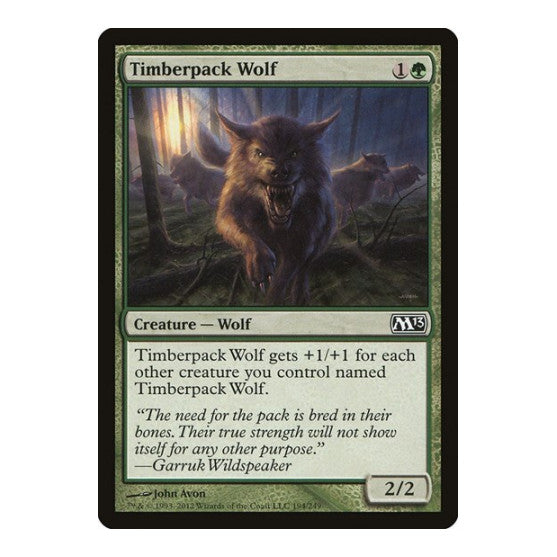 Timberpack Wolf (M13) #194 Common (Lightly Played) Magic 2013 (M13) Magic: The Gathering: 2012