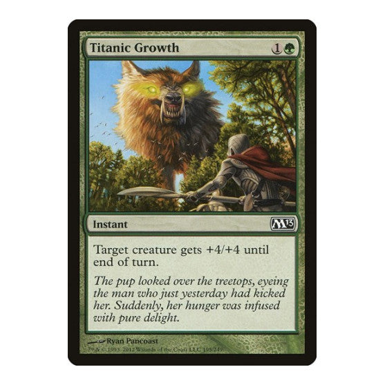 Titanic Growth (M13) #195 Common (Heavily Played) Magic 2013 (M13) Magic: The Gathering: 2012