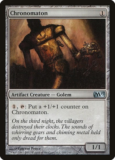 Chronomaton (M13) #201 Uncommon (Lightly Played) Magic 2013 (M13) Magic: The Gathering: 2012