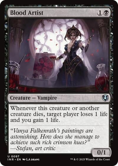 Blood Artist (INR) #97 Uncommon (Lightly Played) Innistrad Remastered Magic: The Gathering: 2025