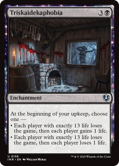 Triskaidekaphobia (INR) #136 Uncommon (Lightly Played) Innistrad Remastered Magic: The Gathering: 2025