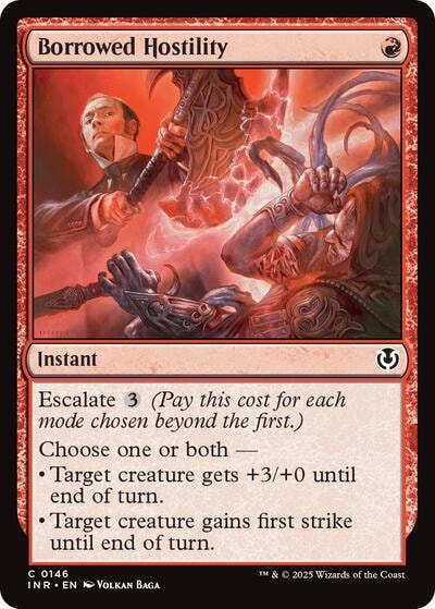 Borrowed Hostility (INR) #146 Common (Lightly Played) Innistrad Remastered Magic: The Gathering: 2025