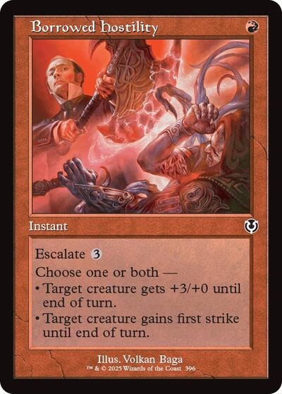 Borrowed Hostility Retro Frame (INR) #396 Common (Lightly Played) Innistrad Remastered Magic: The Gathering: 2025