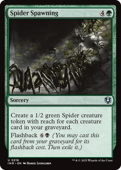 Spider Spawning (INR) #216 Uncommon (Lightly Played) Innistrad Remastered Magic: The Gathering: 2025