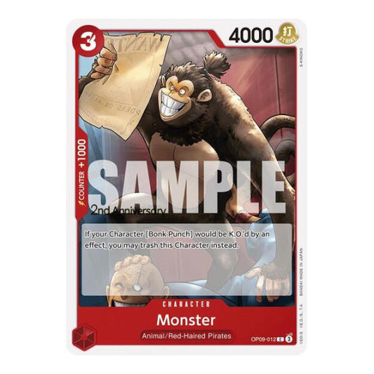 Monster (OP09 ANN) #OP09-012 Common (Near Mint) Emperors in the New World: 2nd Anniversary Tournament Cards One Piece Card Game: 2024