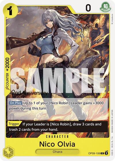 Nico Olvia (OP09 ANN) #OP09-106 Common (Near Mint) Emperors in the New World: 2nd Anniversary Tournament Cards One Piece Card Game: 2024