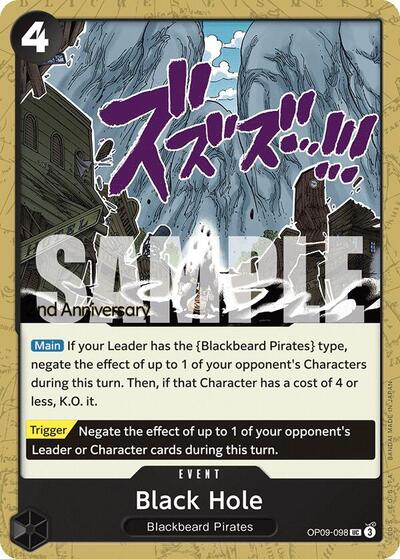 Black Hole (OP09 ANN) #OP09-098 Uncommon (Near Mint) Emperors in the New World: 2nd Anniversary Tournament Cards One Piece Card Game: 2024
