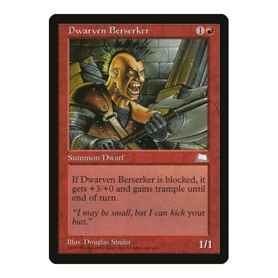 Dwarven Berserker (WTH) #97 Common (Moderately Played) Weatherlight Magic: The Gathering: 1997
