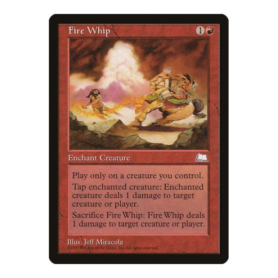 Fire Whip (WTH) #100 Common (Lightly Played) Weatherlight Magic: The Gathering: 1997