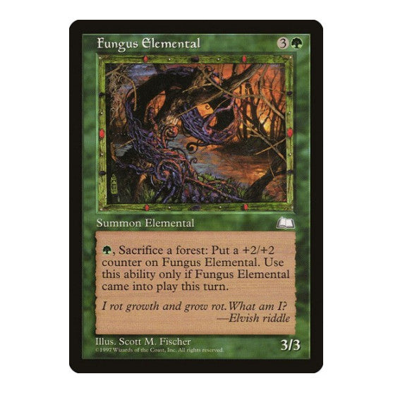 Fungus Elemental (WTH) #128 Rare (Moderately Played) Weatherlight Magic: The Gathering: 1997