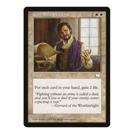 Gerrards Wisdom (WTH) #15 Uncommon (Lightly Played) Weatherlight Magic: The Gathering: 1997