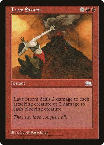 Lava Storm (WTH) #110 Common (Lightly Played) Weatherlight Magic: 1997