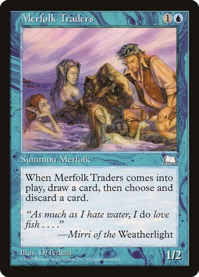 1997 Magic: Weatherlight (WTH) - Merfolk Traders (#43, Common) (Lightly Played)