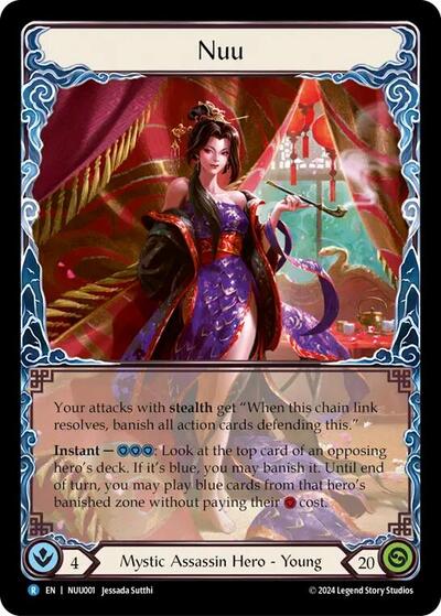 Nuu () #NUU001 Promo (Rainbow Foil Near Mint) Blitz Deck: Part the Mistveil - Nuu Flesh & Blood TCG: 2024