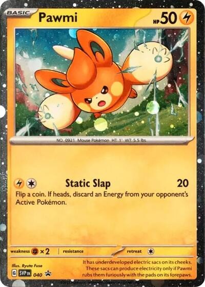 Pawmi - 040 (Cosmos Holo) (SVP) #040 Promo (Holofoil Lightly Played) SV: Scarlet & Violet Promo Cards Pokemon: 2023