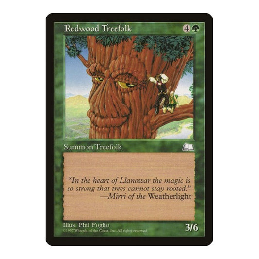 Redwood Treefolk (WTH) #138 Common (Moderately Played) Weatherlight Magic: The Gathering: 1997
