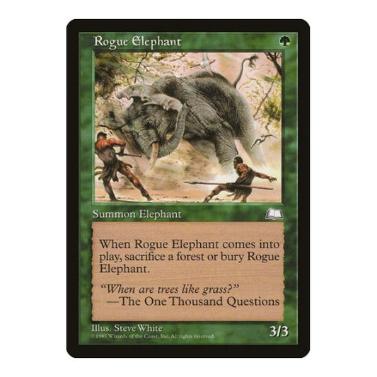 Rogue Elephant (WTH) #139 Common (Lightly Played) Weatherlight Magic: The Gathering: 1997