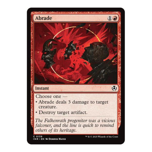 Abrade (INR) #139 Common (Lightly Played) Innistrad Remastered Magic: The Gathering: 2025