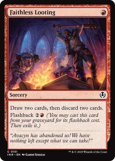 Faithless Looting (INR) #151 Common (Lightly Played) Innistrad Remastered Magic: The Gathering: 2025