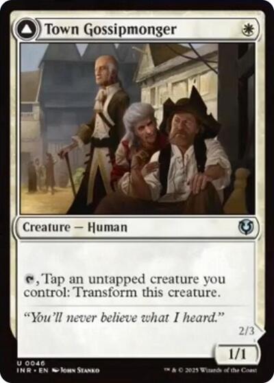 Town Gossipmonger (INR) #46 Uncommon (Lightly Played) Innistrad Remastered Magic: The Gathering: 2025