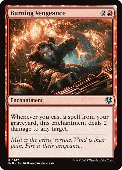 Burning Vengeance (INR) #147 Uncommon (Lightly Played) Innistrad Remastered Magic: The Gathering: 2025
