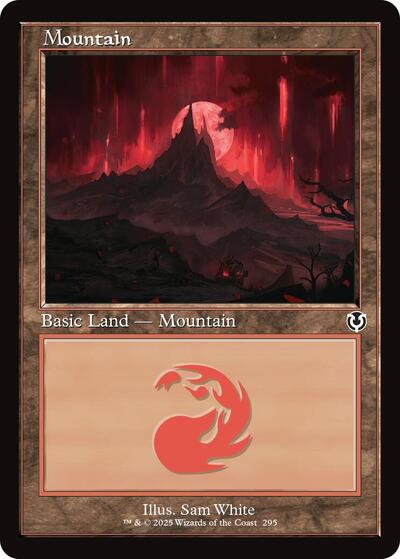 2025 Magic: Innistrad Remastered (INR) - Mountain 295 Retro Frame (#295, Land) (Foil, Near Mint)