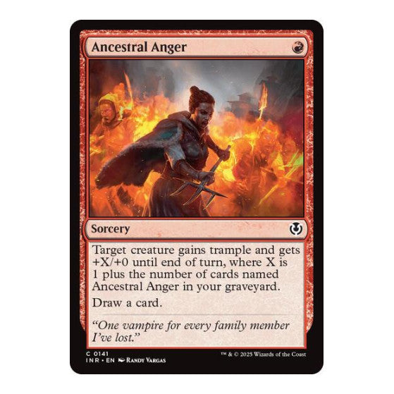 Ancestral Anger (INR) #141 Common (Lightly Played) Innistrad Remastered Magic: The Gathering: 2025