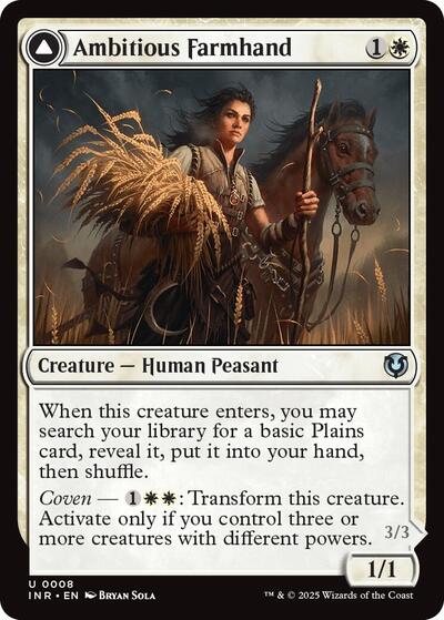 Ambitious Farmhand (INR) #8 Uncommon (Lightly Played) Innistrad Remastered Magic: The Gathering: 2025