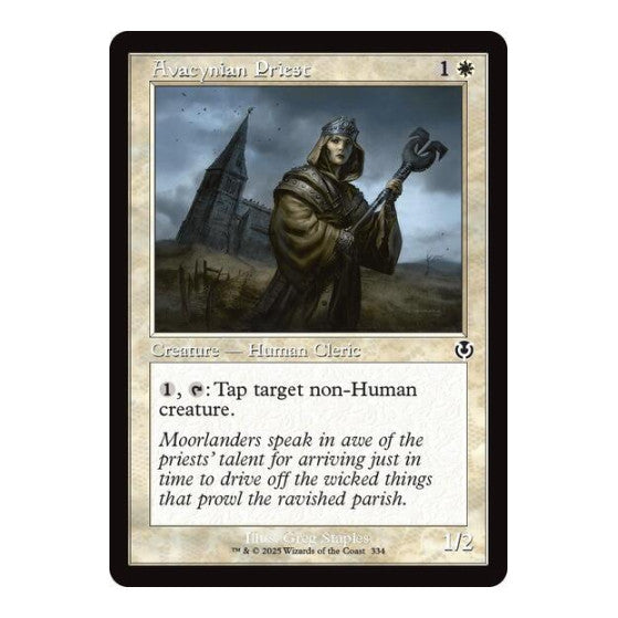 Avacynian Priest (Retro Frame) (INR) #334 Common (Lightly Played) Innistrad Remastered Magic: The Gathering: 2025