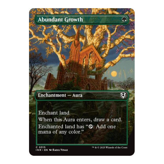 Abundant Growth (Borderless) (INR) #315 Common (Lightly Played) Innistrad Remastered Magic: The Gathering: 2025
