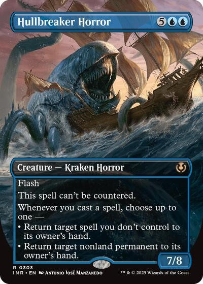 Hullbreaker Horror Borderless (INR) #303 Rare (Foil Near Mint) Innistrad Remastered Magic: The Gathering: 2025